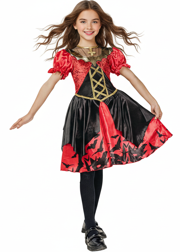 Image of Batty Vampire Girls Halloween Costume - main image