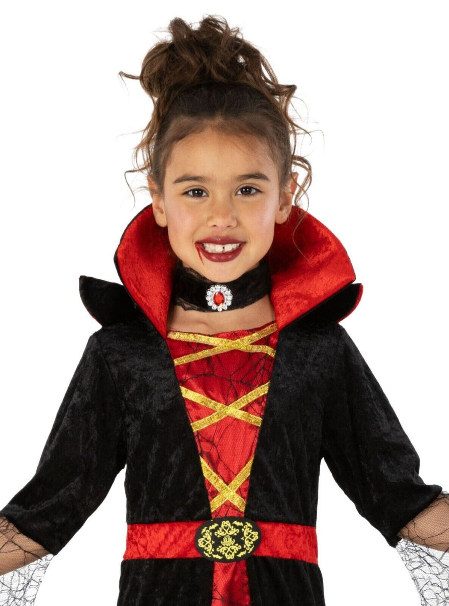 Teen Girls Vampire Halloween Costume - Close Image