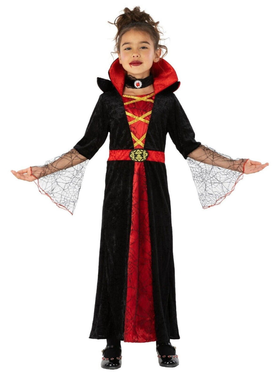 Toddler Girls Vampire Halloween Costume - Alternate Image