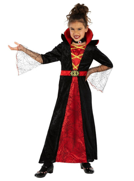 Toddler Girls Vampire Halloween Costume - Main Image
