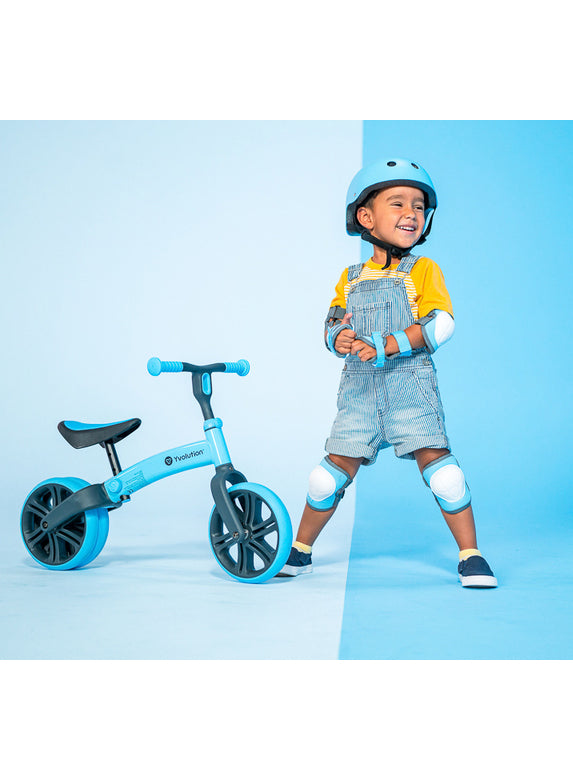 Velo Blue Junior Balance Bike - Lifestyle Image 2