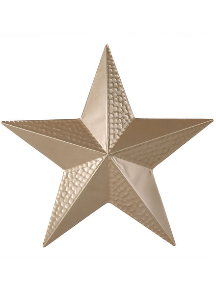 Velvet Luxe Gold Hammered Metal Christmas Star Decoration 35cm – Main Image