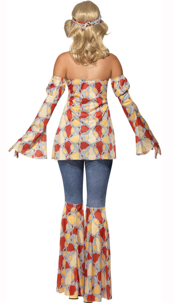 Women's 1970's Vintage Hippie Costume - Back Image