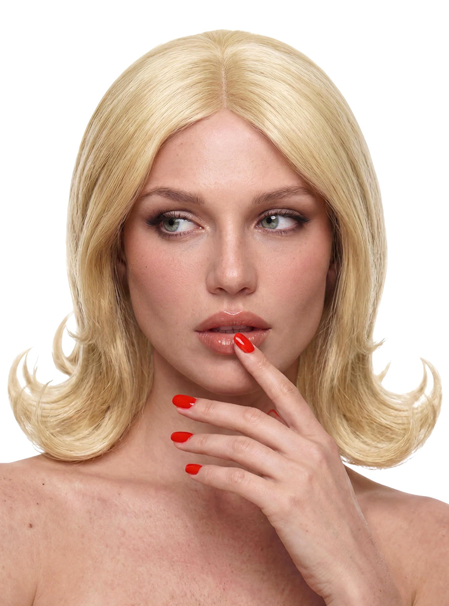 Scarlet Blonde Flicked Bob Wig