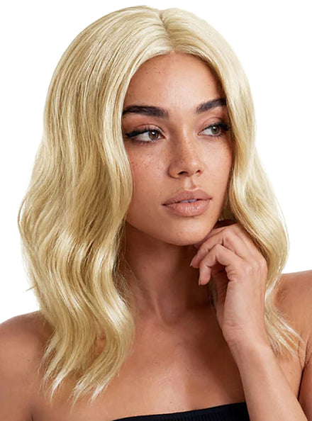 Sienna Wavy Blonde Long Bob with Centre Part