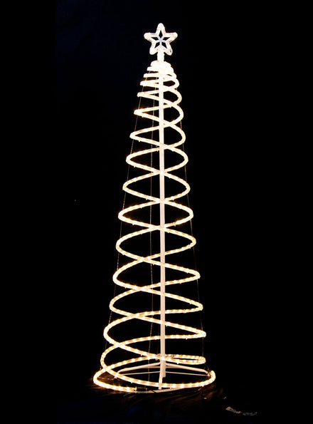 Warm White 185cm Spiral Tree Christmas Light Decoration