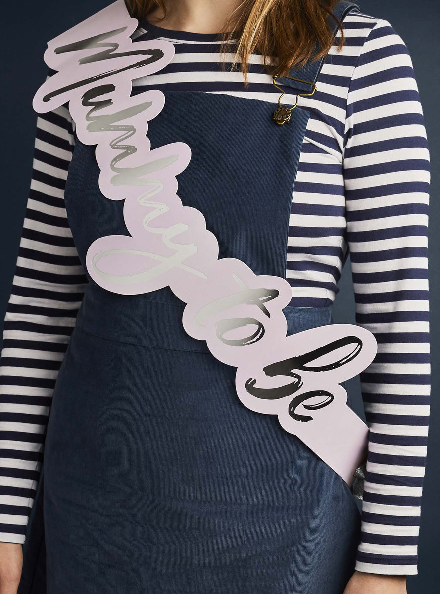 We Wonder What You Are Baby Shower Mummy To Be Paper Sash - Lifestyle Image 1