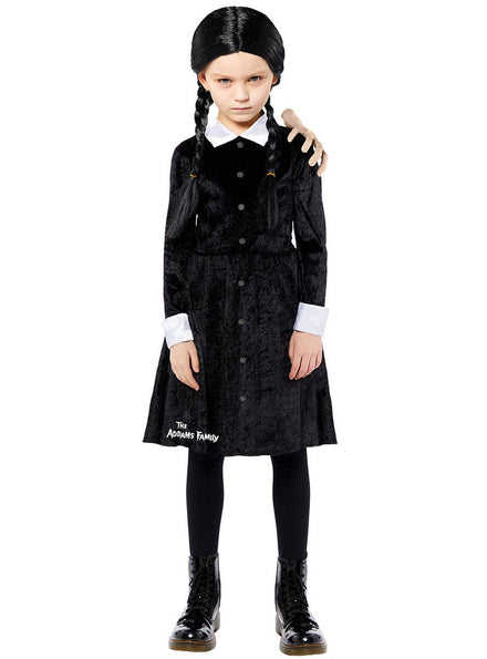 Image of Wednesday Addams Toddler Girls Halloween Costume - Main Image