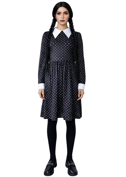 Image of Gothic Wednesday Addams Women's Costume - main image
