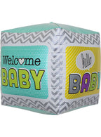 Image of Welcome Baby 45cm Cube Shaped Foil Balloon