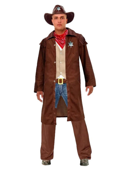 Western Sheriff Mens Cowboy Costume - Main Image