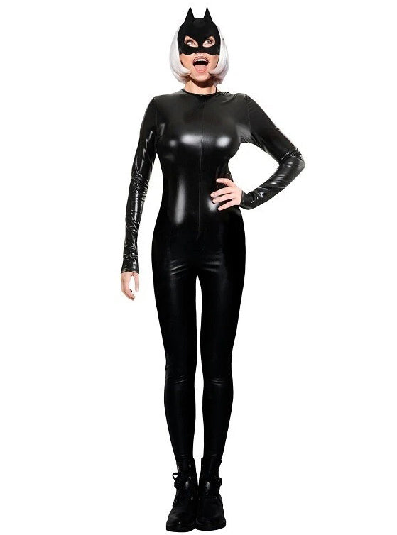 Wetlook Black Catsuit Womens Costume - Main Image