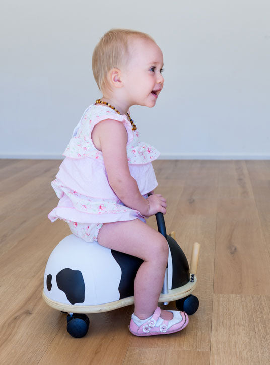 Wheely Bugs Kids Small Ride On Cow - Lifestyle Image 2