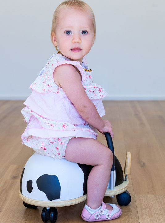 Wheely Bugs Kids Small Ride On Cow - Lifestyle Image 3