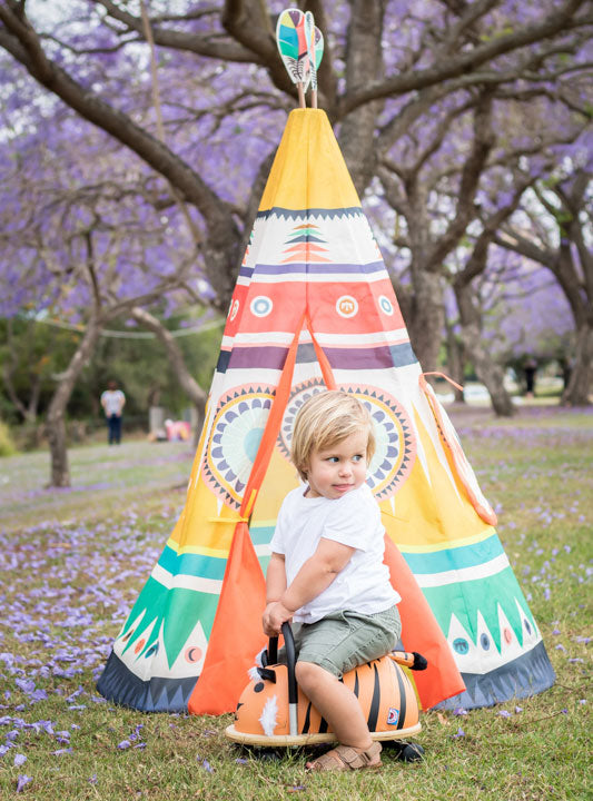Wheely Bugs Kids Small Tiger Ride On - Lifestyle Image 3