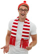Image of Where's Wally Striped Scarf and Hat Set - Main Image
