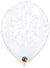 Image of Damask Print White 30cm Single Latex Balloon