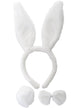 Image of Soft White Faux Fur Bunny 3 Piece Accessory Set