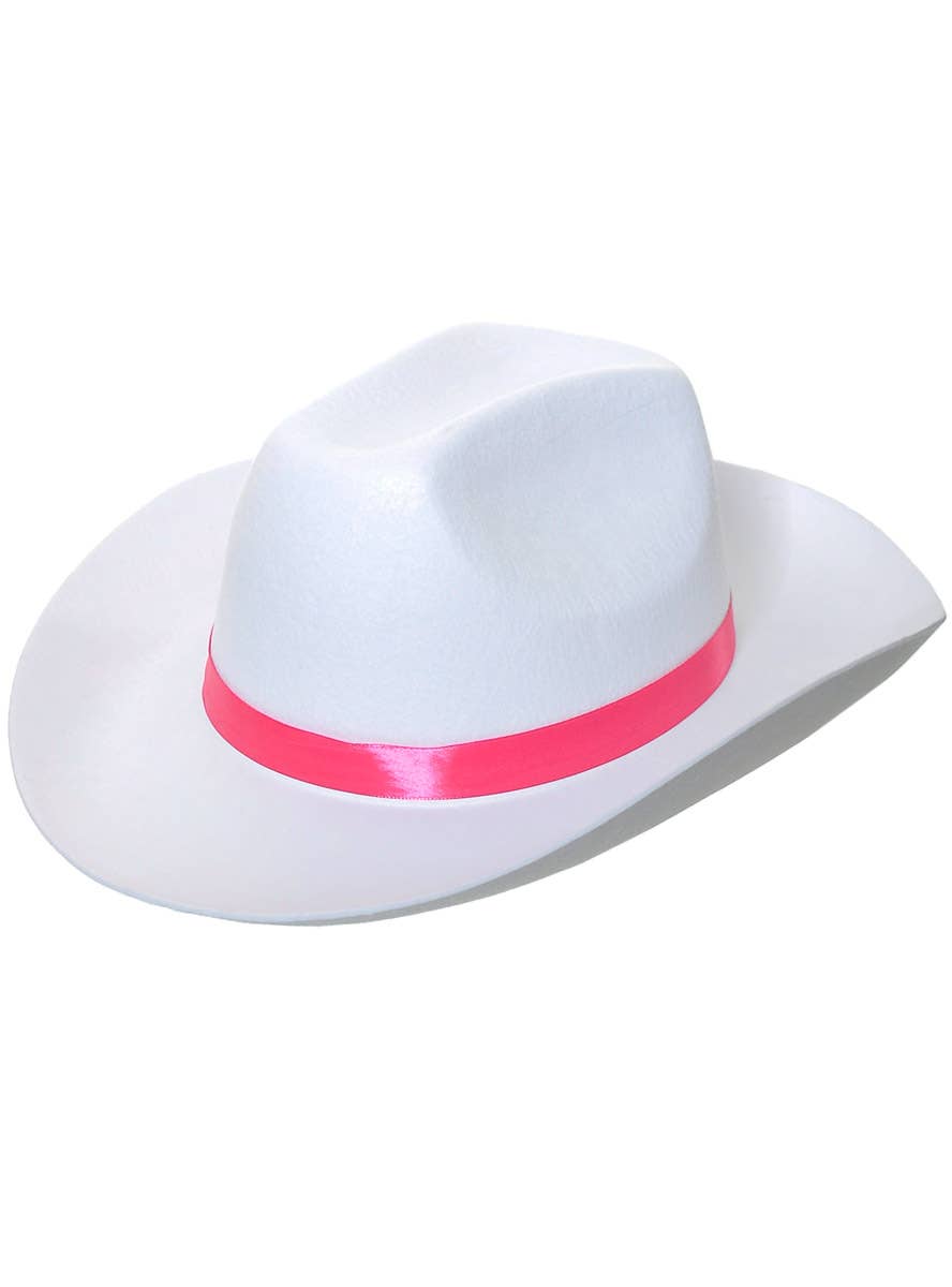 Image of Cowgirl Barbie Inspired White Costume Hat