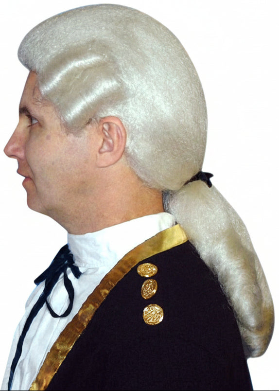 Mens White George Washington Costume Wig