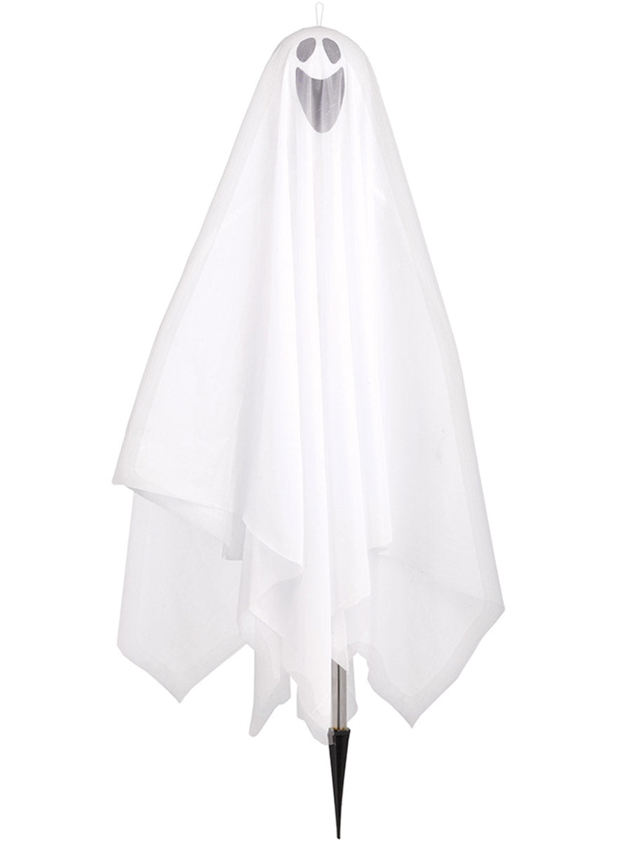 Kid Friendly Happy Ghost Lawn Stake Halloween Decoration - Main Image