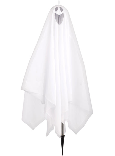Kid Friendly Happy Ghost Lawn Stake Halloween Decoration - Main Image