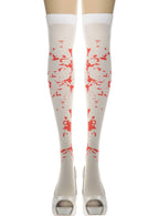 Image of Thigh High Blood Splattered Halloween Womens Stockings
