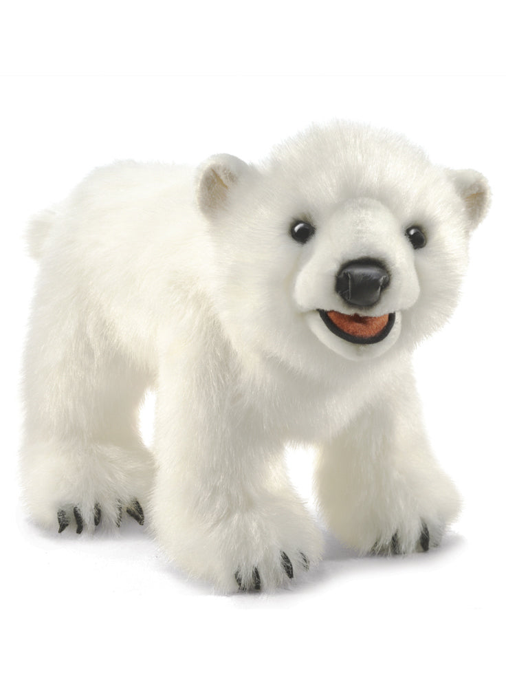 White Polar Bear Cub Puppet - Main Image