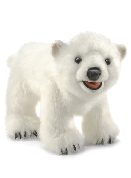 White Polar Bear Cub Puppet - Main Image