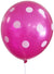 Image of Hot Pink and White Polka Dot Party Balloons 10 Pack