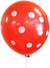 Image of Red and White Polka Dot Party Balloons 10 Pack