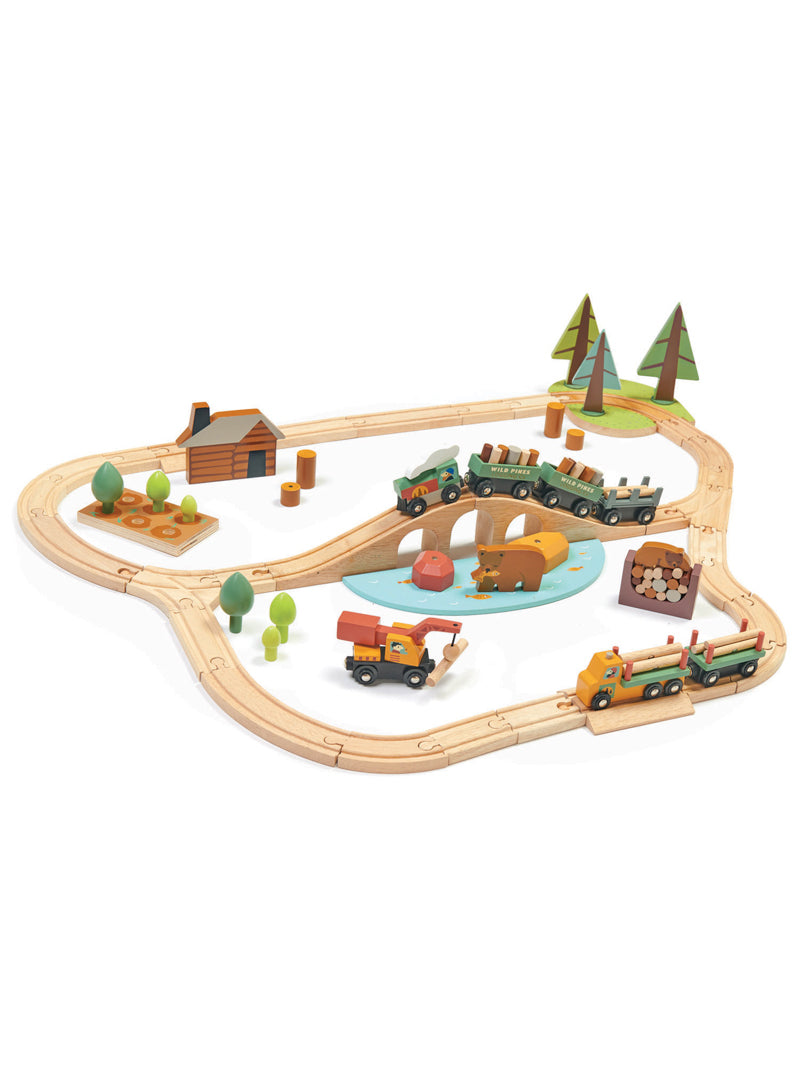 Wild Pines Wooden Train Toy Set - Main Image