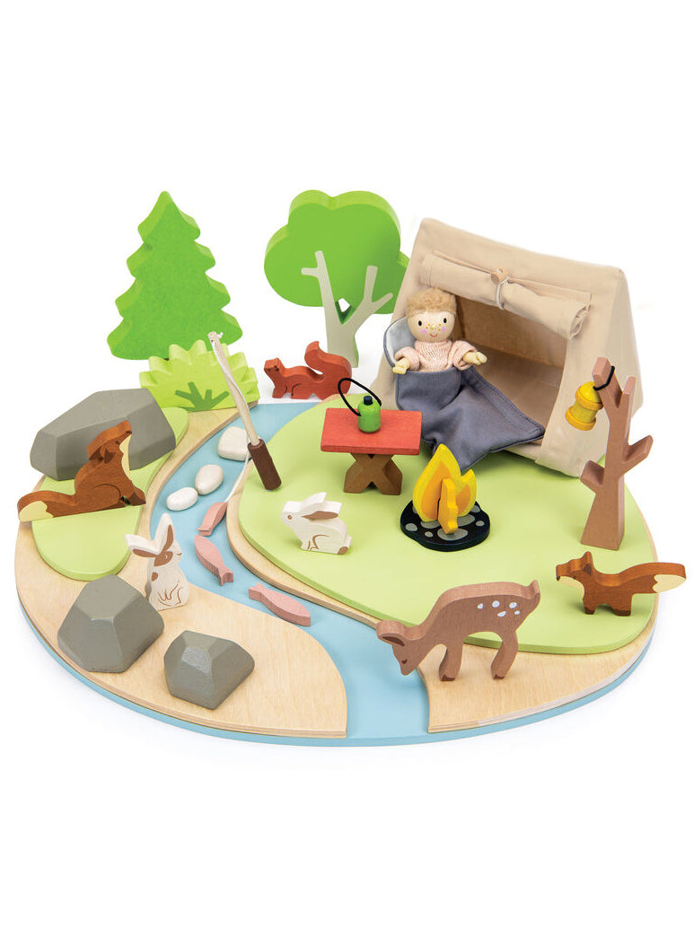 Wildlife Camping Set Childrens Wooden Toy Set - Main Image
