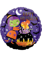 Image of Happy Witch 45cm Foil Halloween Balloon