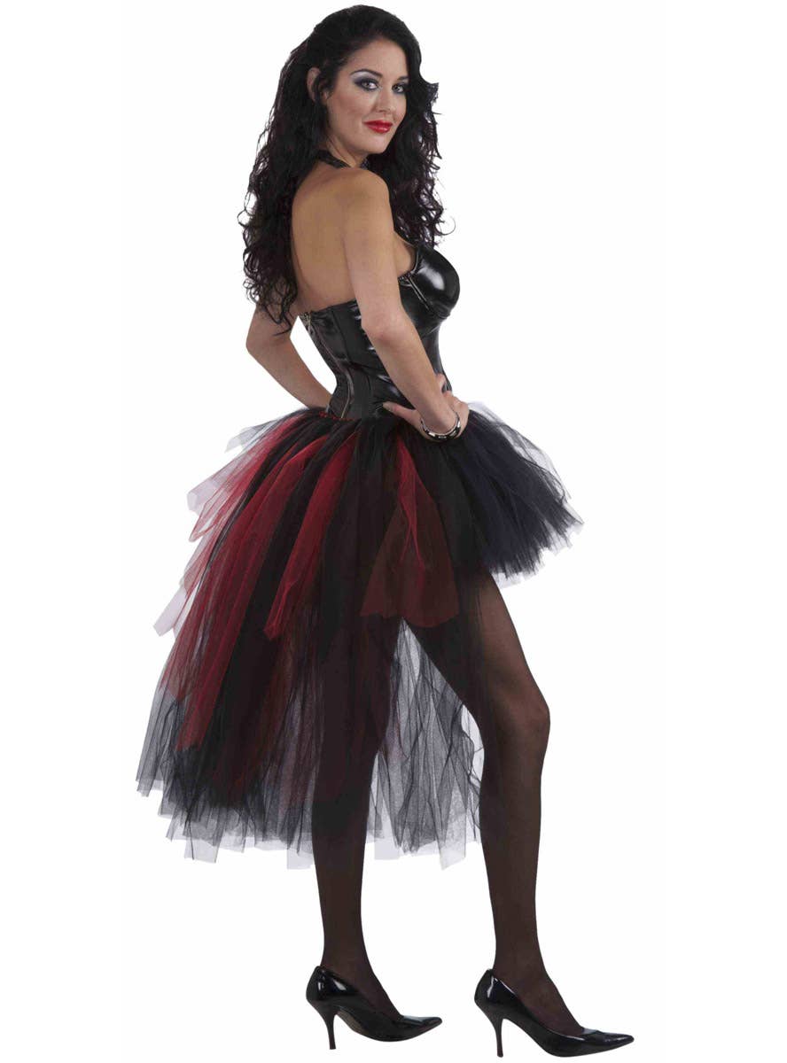 Image of High Low Black and Red Womens Costume Tutu