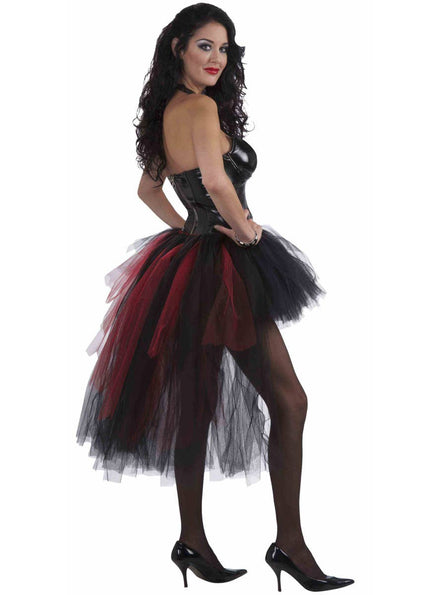 Image of High Low Black and Red Womens Costume Tutu
