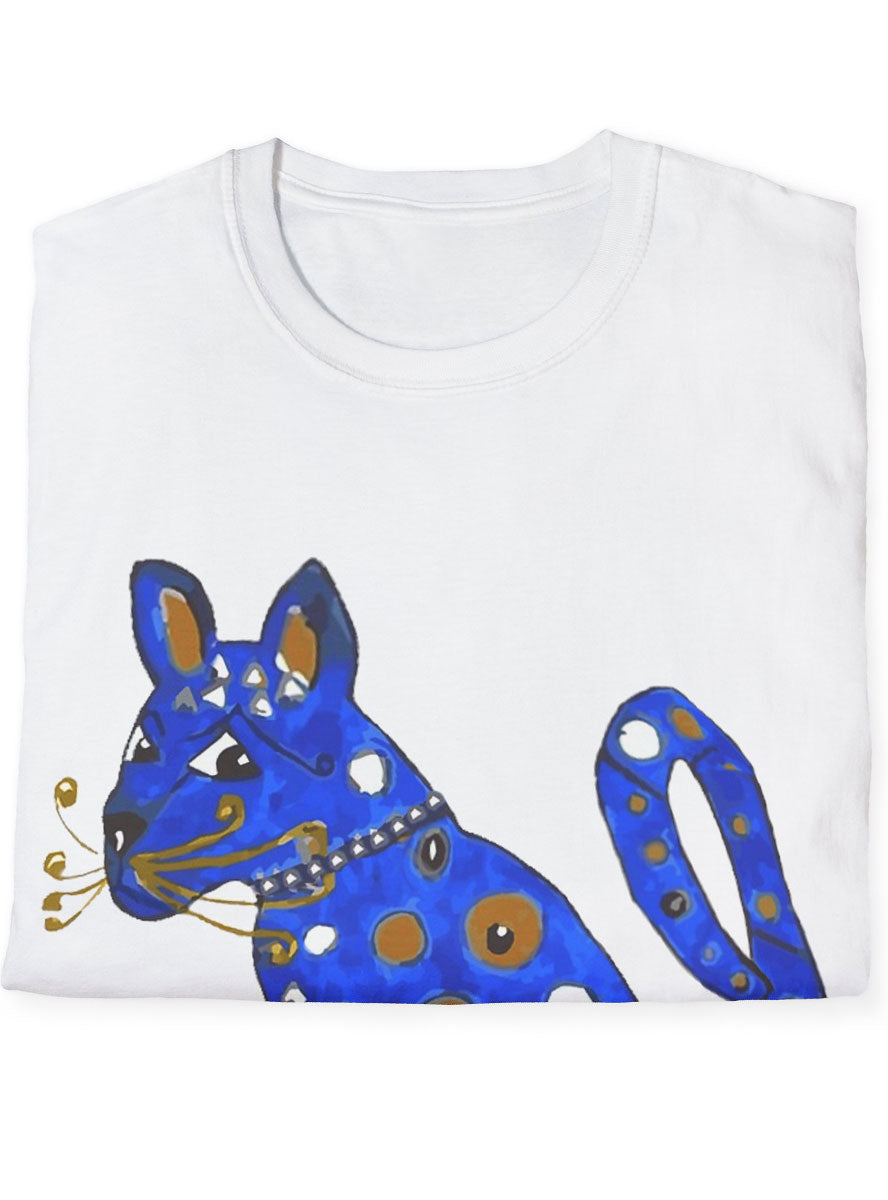 Disco ABBA Costume Shirt Blue ABBA Cat 70s Costume