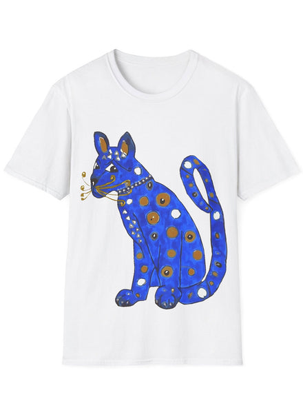 Womens Blue ABBA Cat Costume Shirt - Front Image