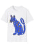 Womens Blue ABBA Cat Costume Shirt - Front Image