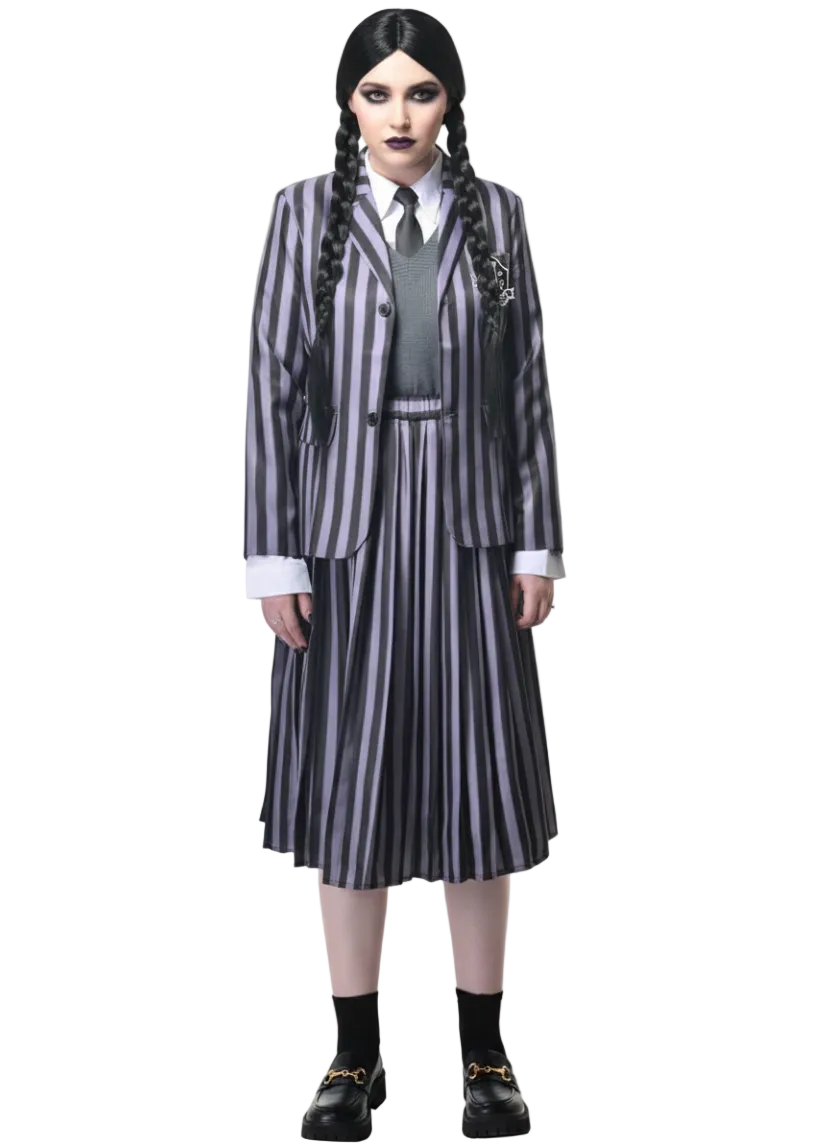 Deluxe Nevermore Wednesday Addams Women's Costume - Main Image