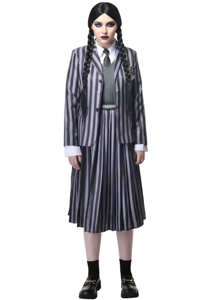 Deluxe Nevermore Wednesday Addams Women's Costume - Main Image