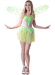 Image of Neon Green and Pink Fairy Women's Costume and Wings