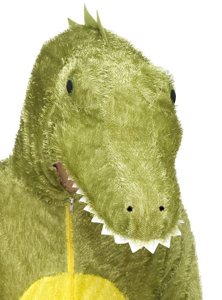 Image of Crocodile Women's Animal Costume Onesie  - Close Hood Image