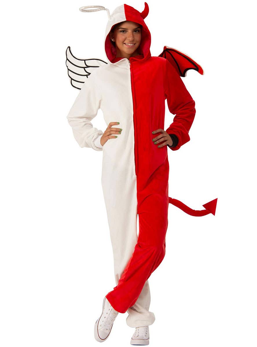 Image of Angel or Demon Women's Split Onesie Costume 