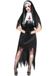 Black and White Halloween Nun Costume for Women - Main Image