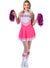 Image of Flirtatious Pink Women's Cheerleader Costume - Main Image