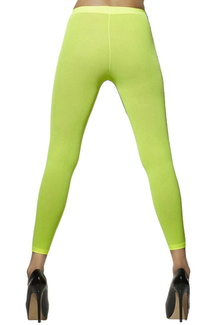 Opaque Neon Green Footless Stockings Womens Fluro Green Tights