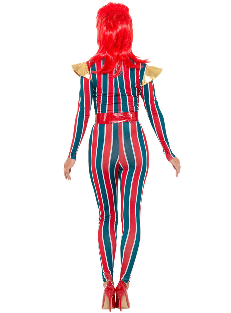 Plus Size Womens David Bowie Space Superstar Costume - Back Image