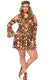 Women's Plus Size 1960's Bohemian Hippy Costume - Main Image