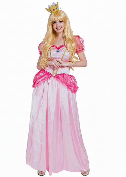 Image of Princess Peach Inspired Super Mario Women's Costume - main image